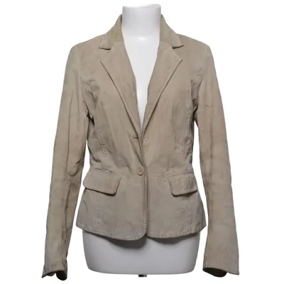 Läderjacka (Beige) från Now Skinn