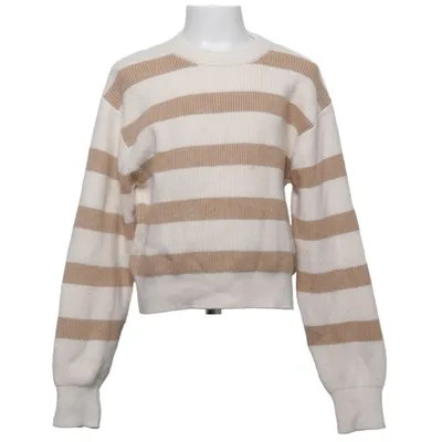 Pull-over (Blanc, Marron) de Zara Élasthane, Polyester
