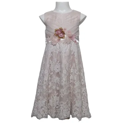 Bloemenmeisjes jurk (Roze, Wit) van Monsoon Katoen, Polyamide, Polyester