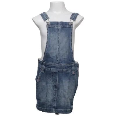 Dungaree dress (Blue) from Detroit Cotton, Elastane