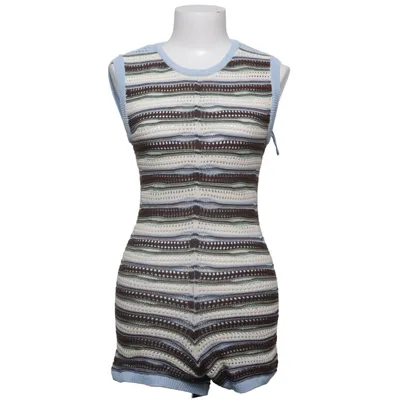 Jumpsuit (Blau, Braun, Weiß) von Zara Baumwolle, Polyester