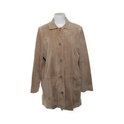 Läderkappa (Beige) från Saki Skinn, Polyester