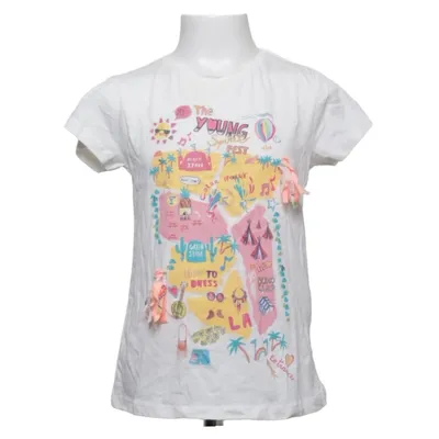 T-shirt (Wit, Meerkleurig) van Zara Girls Casual Collection Katoen