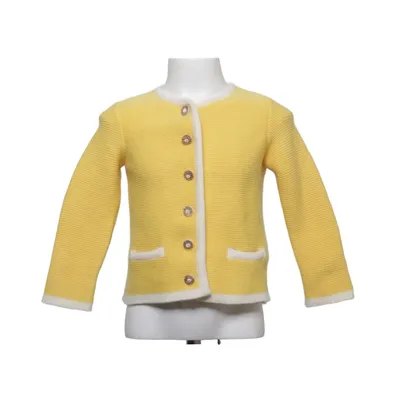 Cardigan (Yellow, White) from Hans Frauenschuh Wool