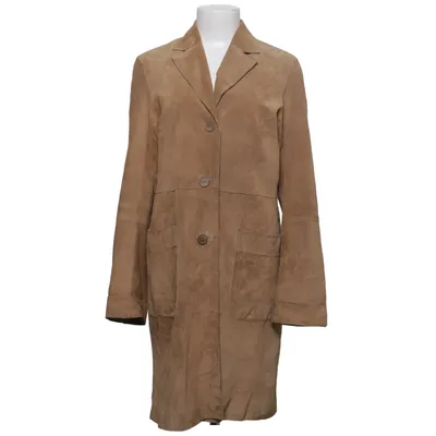 Leren jas (Beige) van H&M Acetaat, Suède