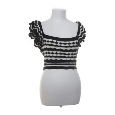 Crop top (Sort, Hvid) fra H&M Akryl, Bomuld