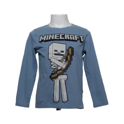 Långärmad t-shirt (Blå, Flerfärgad) från Minecraft Bomull