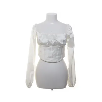 Crop top (Hvid) fra Gina Tricot Elastan, Polyester