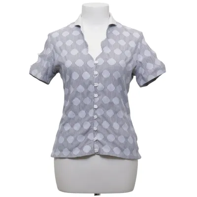 Short sleeve shirt (Blue, White) from Rayure Elastane, Polyamide, Polyester