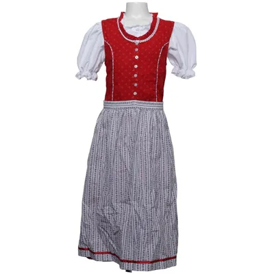 Dirndl (Röd, Vit, Blå, Flerfärgad) från Isar-Trachten Bomull