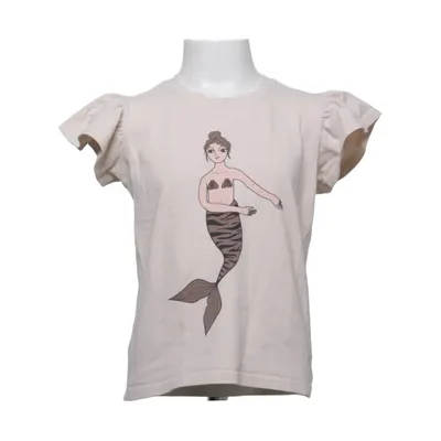 T-shirt (Beige) fra Dear Sophie Bomuld, Elastan
