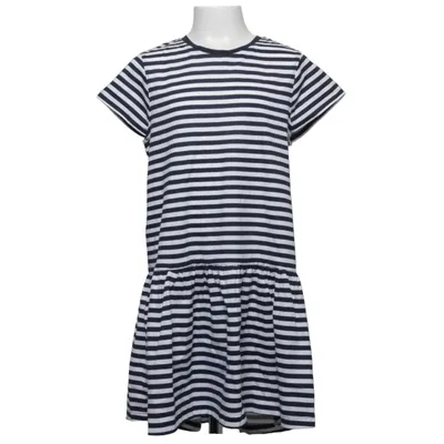 Dress (Blue, White) from Basic Needs Elastane, Organic cotton