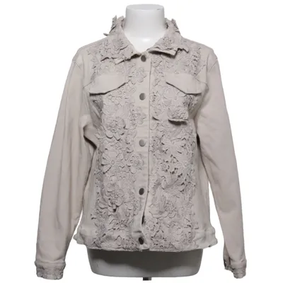Spijkerjas (Beige) van Kriss Katoen, Elastaan, Polyester