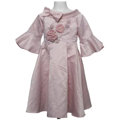 Bloemenmeisjes jurk (Roze) Katoen, Polyester