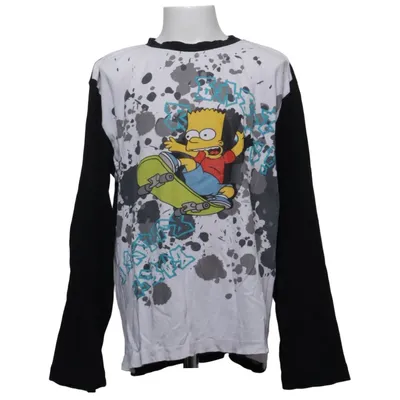 Long sleeve T-shirt (White, Black, Multicolored) from The Simpsons Cotton
