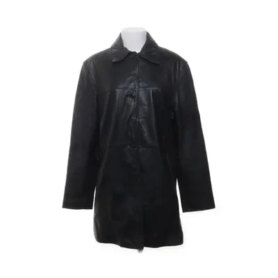 Leather coat (Black) from Nicole Miller Acetate, Leather, Nylon