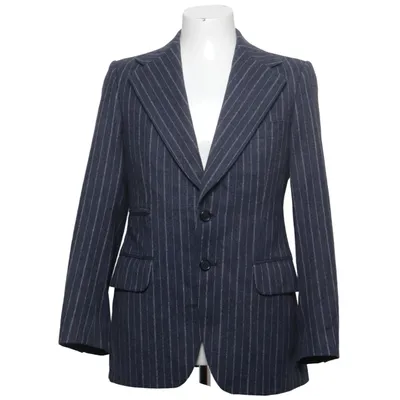 Blazer (Blauw) van Gulins Viscose, Wol