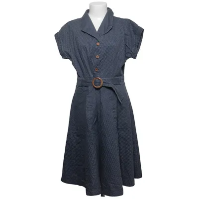 Shirt dress (Blue) from Banned Retro Cotton, Elastane, Polyester