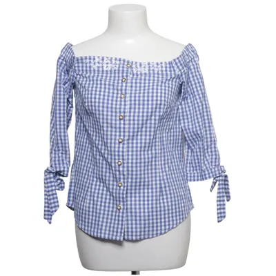 Blouse (Bleu, Blanc) de Dirndlalm Coton