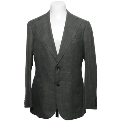 Blazer (Gris) de E. Thomas Cupro, Lin, Polyester, Soie, Viscose, Laine