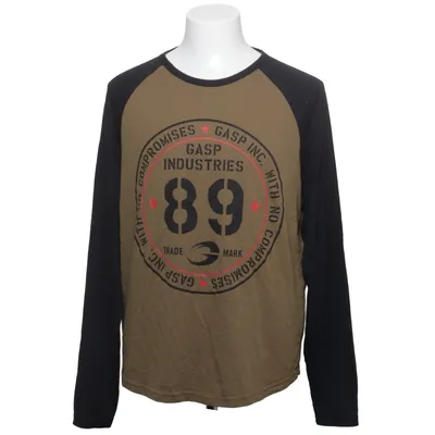 Baseballtröja (Brun, Svart) från Gasp Bomull, Polyester