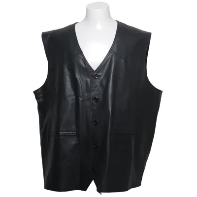 Leren vest (Zwart) van Arizona Leer, Polyester