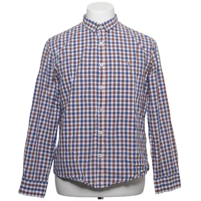 Overhemd (Blauw, Bruin, Wit) van Baracuta Katoen