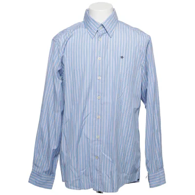 Shirt (Blue, White) from Pierre Cardin Cotton