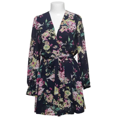 Slå-om-kjole (Blå, Flerfarvet) fra The Style London Polyester