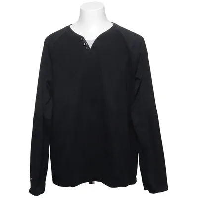 Henley shirt (Zwart) van Urban District Katoen
