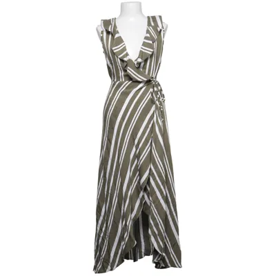 Robe portefeuille (Vert, Blanc) de Batik Polyester, Viscose