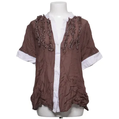 Blouse (Bruin, Wit) van Didi Katoen, Viscose