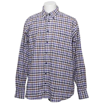 Shirt (Blue, Brown, White) from American English by Park Lane Cotton