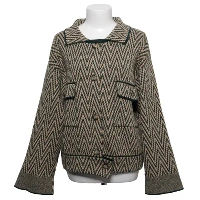 Cardigan (Green, Beige) from Cocogio Acrylic, Alpaca wool, Viscose