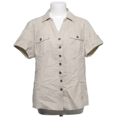 Chemise à manches courtes (Beige) de Biaggini Coton, Lin
