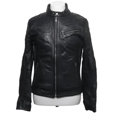 Bikerjakke (Biker904) fra Goosecraft Bomuld, Læder, Polyester