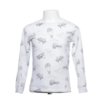 Lange mouwen shirt (Wit, Meerkleurig) van Newbie by KappAhl Katoen