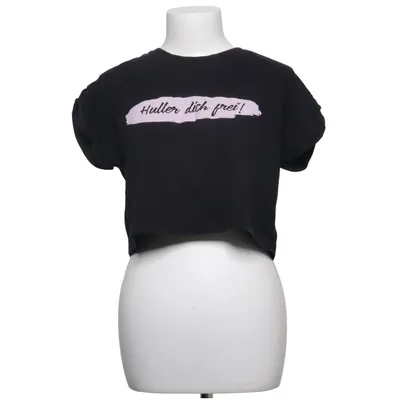 Crop top (Zwart, Roze) van Elli Katoen
