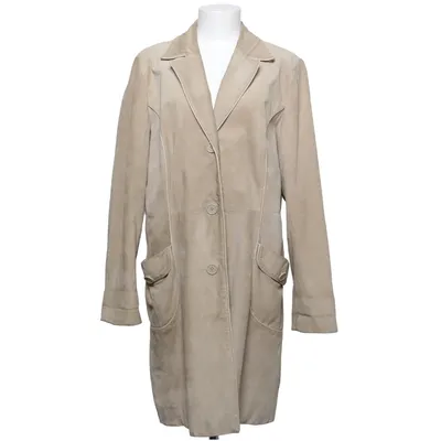 Läderkappa (Beige) från KappAhl Skinn, Polyester