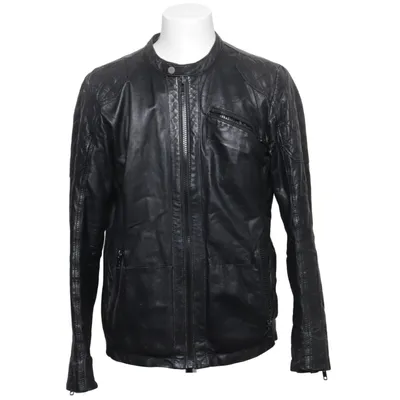 Veste en cuir (Noir) de Freaky Nation Coton, Cuir, Polyester