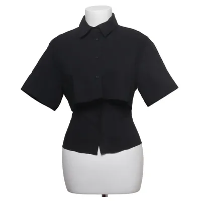 Chemise à manches courtes (Noir) de Zara Coton, Élasthane, Polyamide