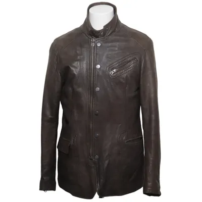 Veste en cuir (Gris) de Victory