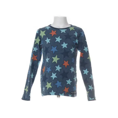 Långärmad t-shirt (Blå, Flerfärgad) från Villervalla Elastan, Ekologisk bomull