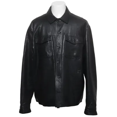 Veste en cuir (Noir) de Banana Republic Coton, Cupro, Cuir, Polyester, Viscose