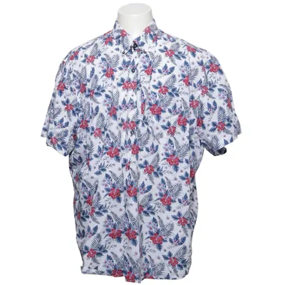 Short sleeve shirt (White, Blue, Red) from Cool Blue Company Cotton