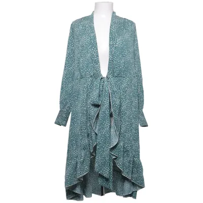 Wrap dress (Green, White) from Retro & Icone Polyester