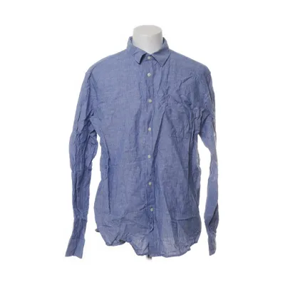 Buttondown-skjorta (Blå, Vit) från Tu Bomull, Linne