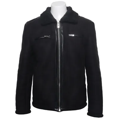 Veste en peau de mouton retournée (Noir) de Brave Soul Polyester