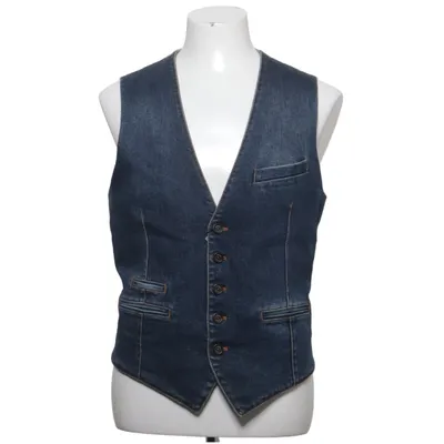 Spijker gilet (Blauw) van Eleven Katoen, Elastaan