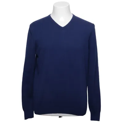 Pull-over (Bleu) de Strokesman's Cachemire, Coton, Soie